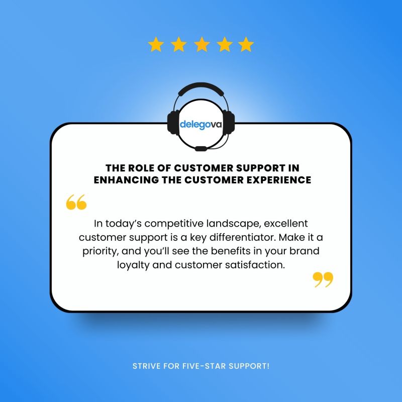 The Role of Customer Support in Enhancing the Customer Experience